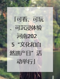 可看、可玩、可沉浸体验 河南2025“文化和自然遗产日”活动举行